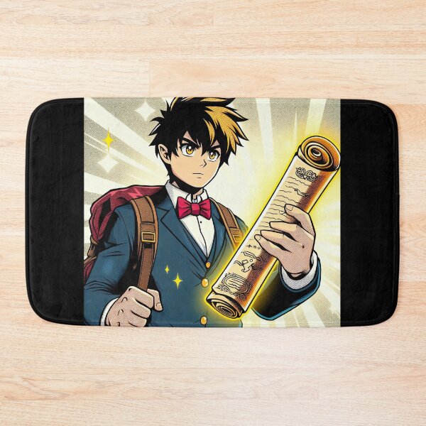Item preview, Manga Character Holding Glowing Scroll Pop Art Style designed and sold by artofuniverse.