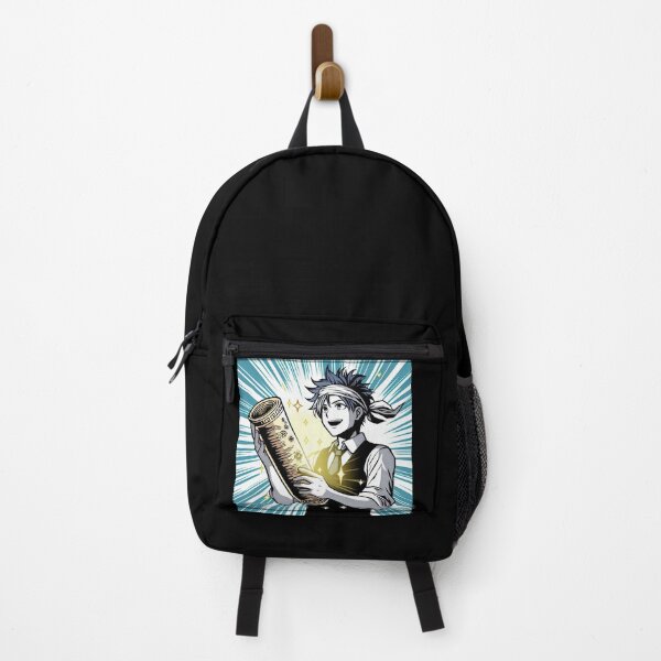 Item preview, Manga Character Holding Glowing Scroll Pop Art Style designed and sold by artofuniverse.