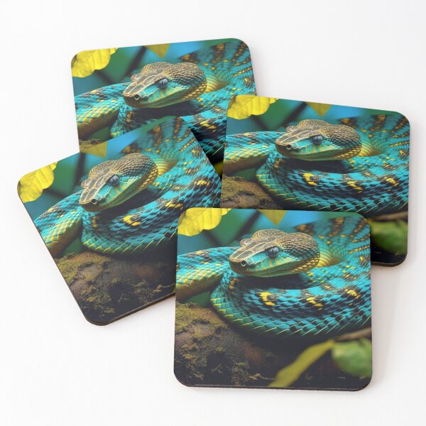 Item preview, Blue snake in the Jungle - Nature photo designed and sold by TheArtistOf2022.