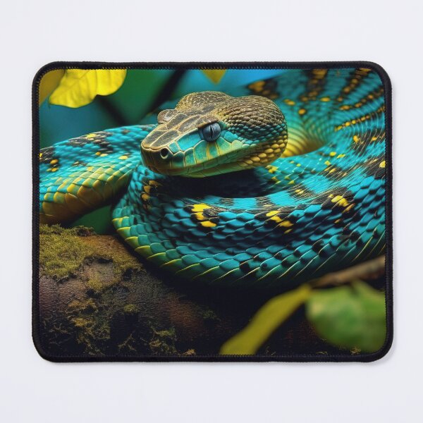 Item preview, Blue snake in the Jungle - Nature photo designed and sold by TheArtistOf2022.