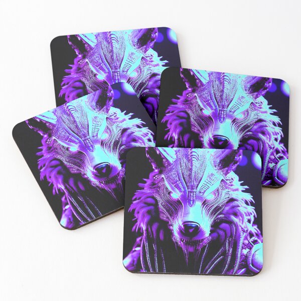 Item preview, Postmodern Wolf in purple. designed and sold by BAR DEC.