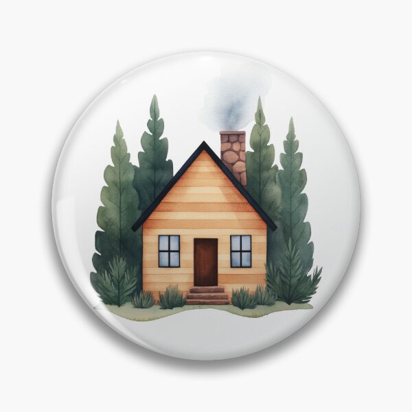 Item preview, Cozy Cabin Nestled Among Pine Trees designed and sold by WPCreator.