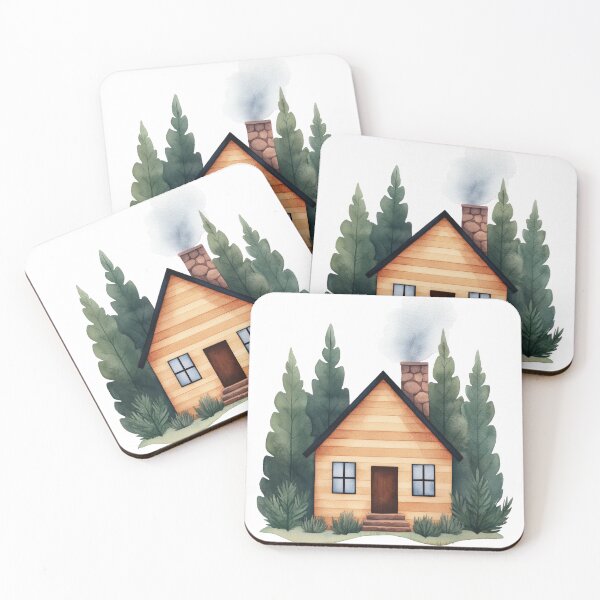 Item preview, Cozy Cabin Nestled Among Pine Trees designed and sold by WPCreator.
