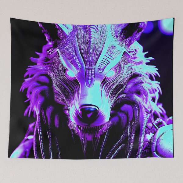 Item preview, Postmodern Wolf in purple. designed and sold by BAR DEC.