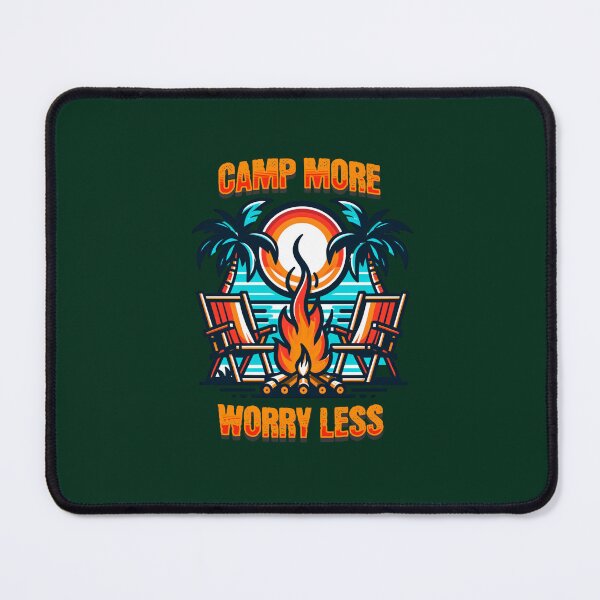 Item preview, Camp More Worry Less – Cozy Campfire & Forest Design for T-Shirts, Mugs, Stickers & More designed and sold by artedigital99.