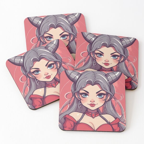 Item preview, Hot Anime Devil Chibi In Red Top designed and sold by KnottyToons.