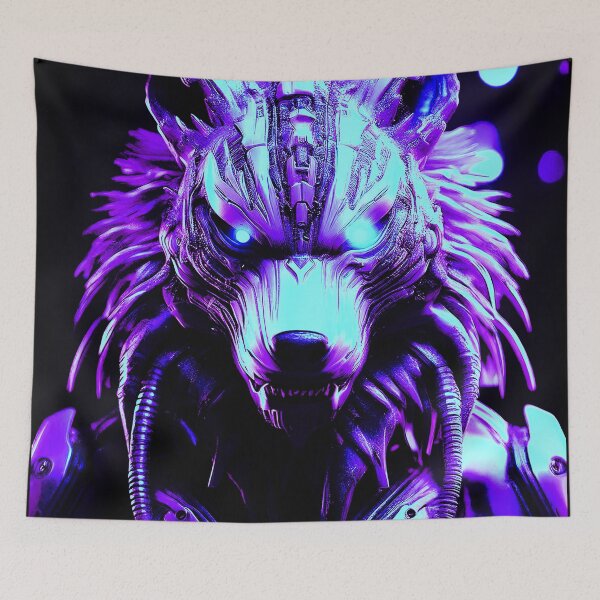 Item preview, Postmodern Wolf in purple. designed and sold by BAR DEC.