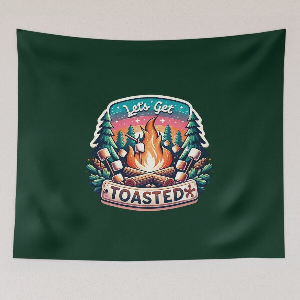 Item preview, Let’s Get Toasted – Fun Campfire & Marshmallow Design for T-Shirts, Mugs, Stickers & More designed and sold by artedigital99.