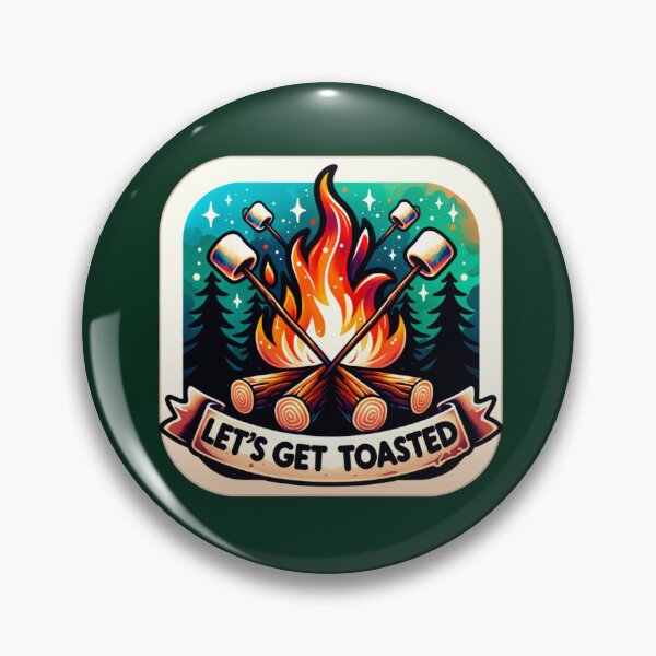 Item preview, Let’s Get Toasted – Fun Campfire & Marshmallow Design for T-Shirts, Mugs, Stickers & More designed and sold by artedigital99.