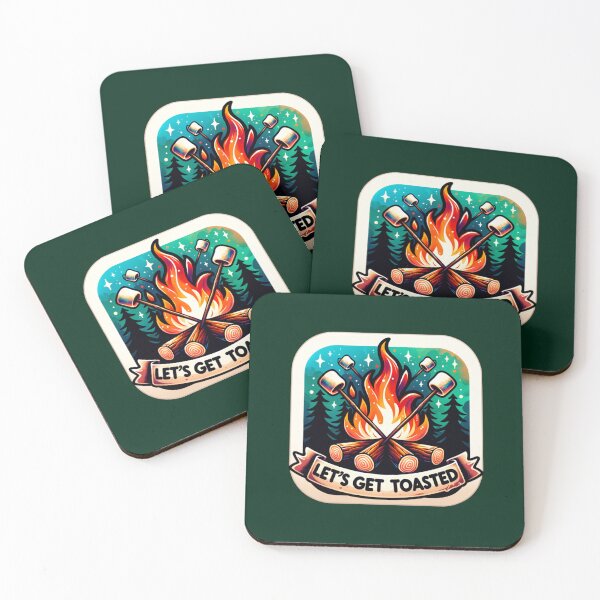 Item preview, Let’s Get Toasted – Fun Campfire & Marshmallow Design for T-Shirts, Mugs, Stickers & More designed and sold by artedigital99.