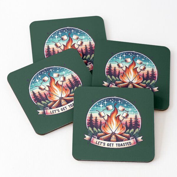Item preview, Let’s Get Toasted – Fun Campfire & Marshmallow Design for T-Shirts, Mugs, Stickers & More designed and sold by artedigital99.