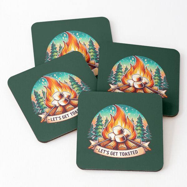 Item preview, Let’s Get Toasted – Fun Campfire & Marshmallow Design for T-Shirts, Mugs, Stickers & More designed and sold by artedigital99.