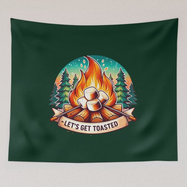 Item preview, Let’s Get Toasted – Fun Campfire & Marshmallow Design for T-Shirts, Mugs, Stickers & More designed and sold by artedigital99.