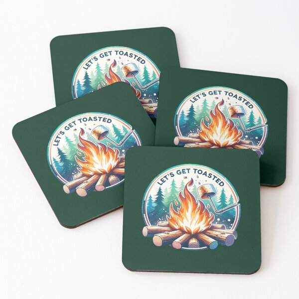 Item preview, Let’s Get Toasted – Fun Campfire & Marshmallow Design for T-Shirts, Mugs, Stickers & More designed and sold by artedigital99.
