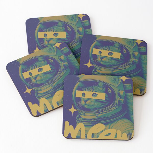 Item preview, Retro kitty in space suit designed and sold by PhuengPh.