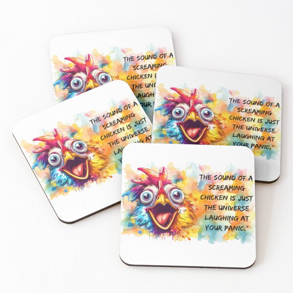 Item preview, Quote of the Day - Don't Panic Screaming Chicken  designed and sold by myartisanco.