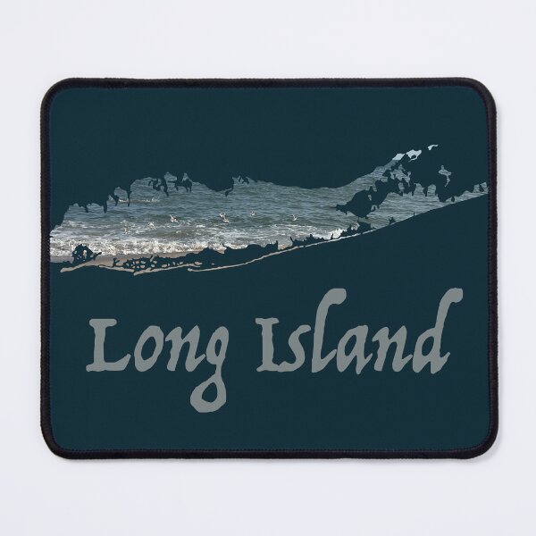 Item preview, Nautical Coastal Long Island MAP with Atlantic Ocean fill designed and sold by field3.
