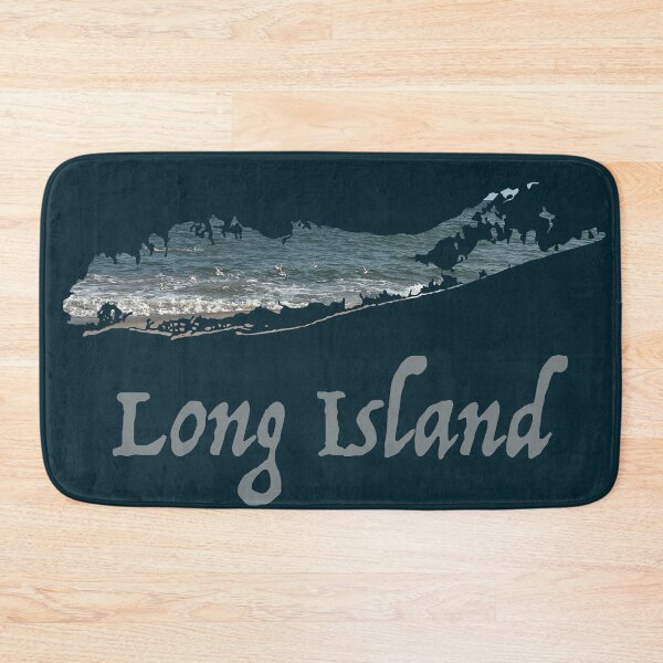 Item preview, Nautical Coastal Long Island MAP with Atlantic Ocean fill designed and sold by field3.