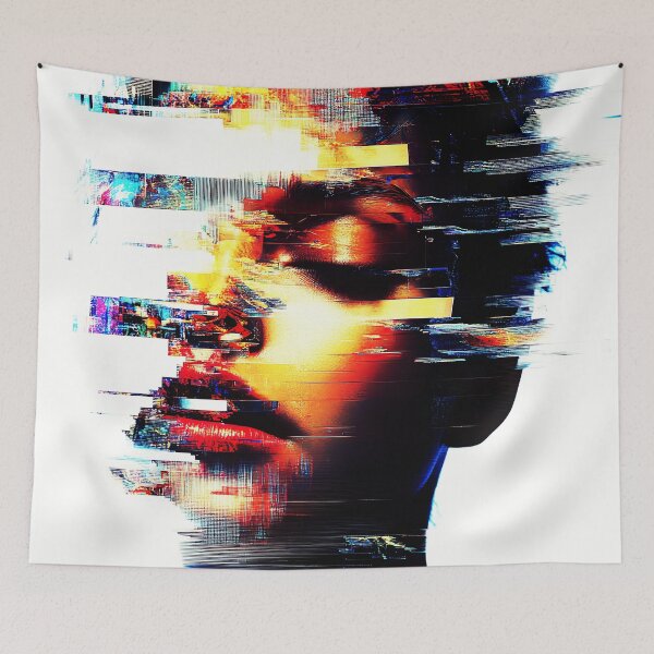 Item preview, Fragmented Digital Identity: Glitched Face Art designed and sold by Studio Axis.