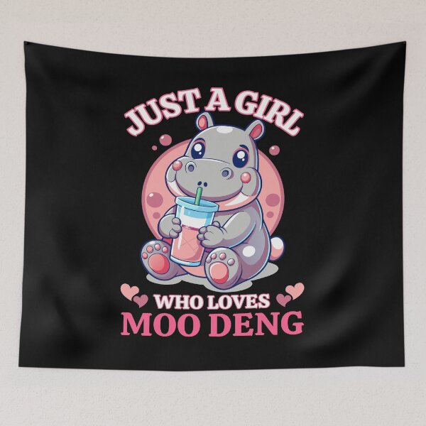 Artikelvorschau, Nur ein Mädchen, das Moo Deng liebt - süßes Nilpferd-Design entworfen und verkauft von JesterKrewArt.