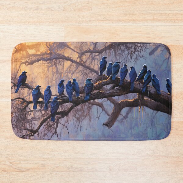 Item preview, Group of African starlings on tree at sunrise - Nature photo 2 designed and sold by TheArtistOf2022.