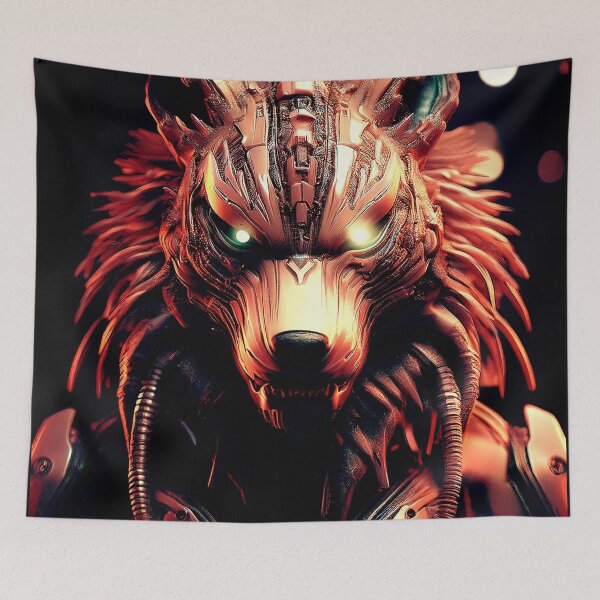 Item preview, Postmodern Wolf in red. designed and sold by BAR DEC.