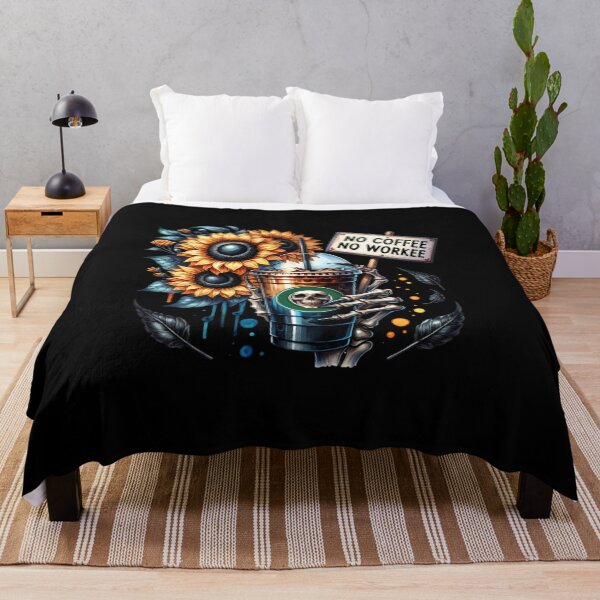 Artikelvorschau, No Coffee, No Workee – Sarkastisches Skelett- und Eiskaffee-Design für T-Shirts, Tassen, Aufkleber und mehr entworfen und verkauft von artedigital99.