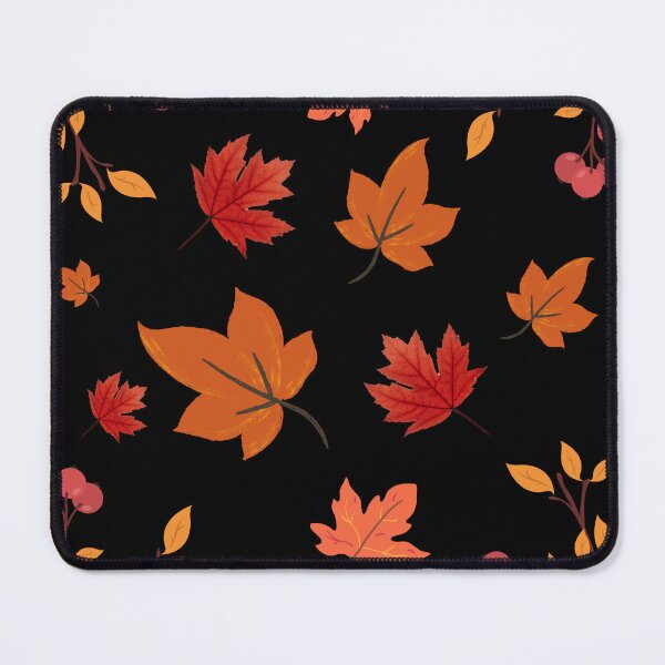 Item preview, Orange, red and yellow leaves on black background designed and sold by Stefrait-7.