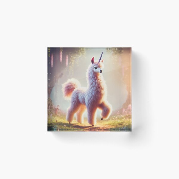 Item preview, Enchanted Unicorn Llama Hybrid Fantasy Art designed and sold by FantasyHybrids.