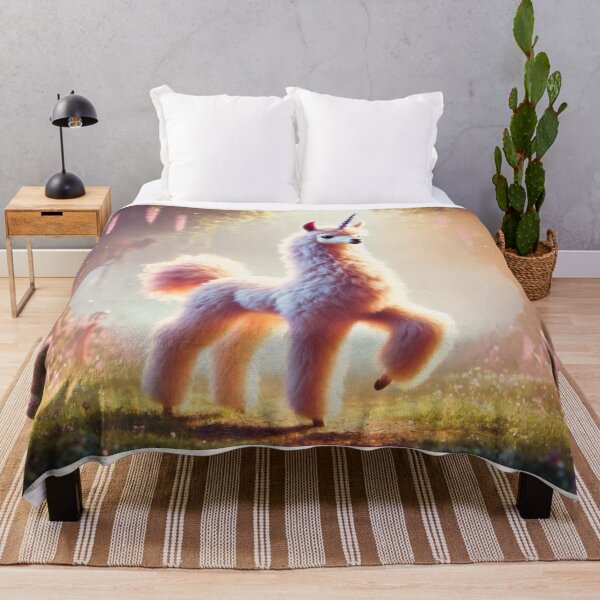 Item preview, Enchanted Unicorn Llama Hybrid Fantasy Art designed and sold by FantasyHybrids.