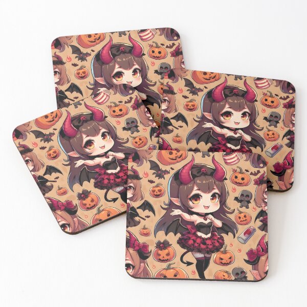 Item preview, Kawaii Halloween chibi pattern 34.0 designed and sold by StickyGuys.