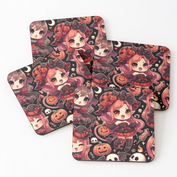 Item preview, Kawaii Halloween chibi pattern 35.0 designed and sold by StickyGuys.