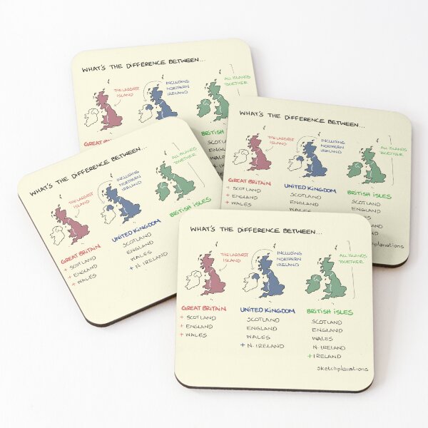 Item preview, The United Kingdom, Great Britain and the British Isles: what's the difference? designed and sold by Sketchplanations.
