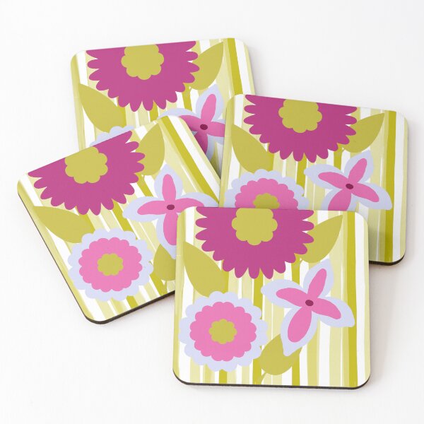 Item preview, offset florals - simple bright flowers designed and sold by Thecraftbus.