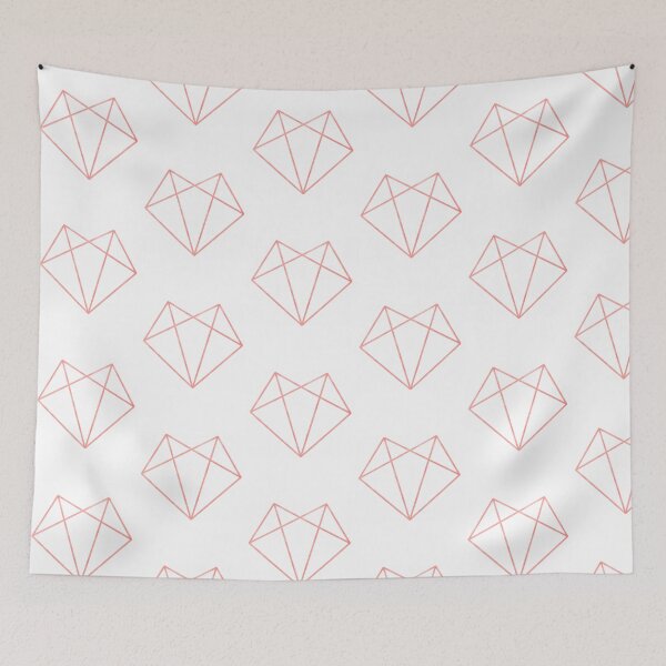Item preview, Origami Heart, Pink Heart, Geometric Heart designed and sold by Spike The Punch Design Co..