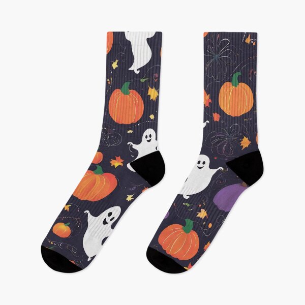 Item preview, Ghost and pumpkins.  designed and sold by MagelliShop.