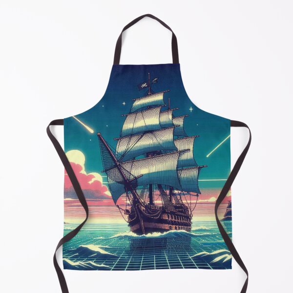 Item preview, Retro Pirate Ship Art designed and sold by Joeya29.