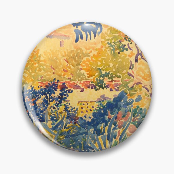 Item preview,  The Artist's Garden at Saint-Clair  Henri-Edmond Cross (Henri-Edmond Delacroix) French 1904 - digitally restored and new color edit designed and sold by lachataigne.