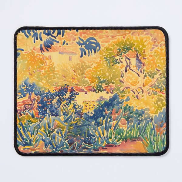Item preview,  The Artist's Garden at Saint-Clair  Henri-Edmond Cross (Henri-Edmond Delacroix) French 1904 - digitally restored and new color edit designed and sold by lachataigne.