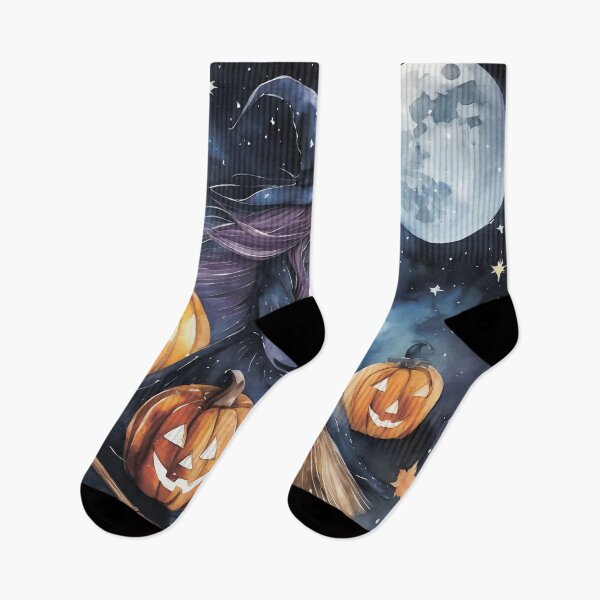 Item preview, Full moon and witch with pumpkins. designed and sold by MagelliShop.