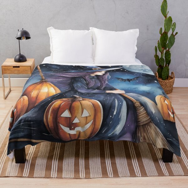 Item preview, Full moon and witch with pumpkins. designed and sold by MagelliShop.