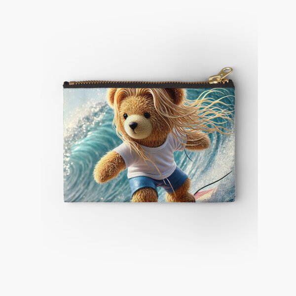 Item preview, Bear with long hair surfing designed and sold by Osintown.