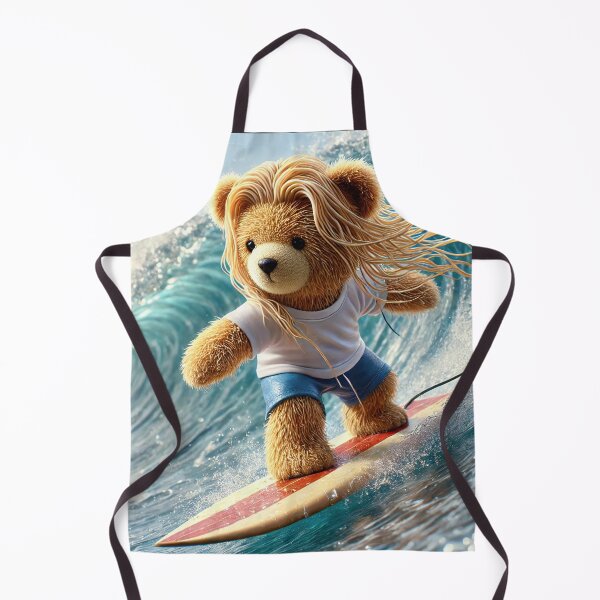 Item preview, Bear with long hair surfing designed and sold by Osintown.