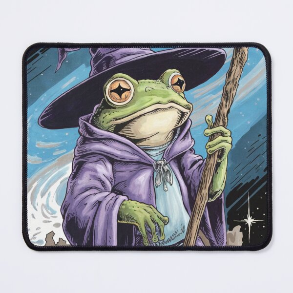 Item preview, Wise Wizard Frog Illustration designed and sold by FDRsLegs.