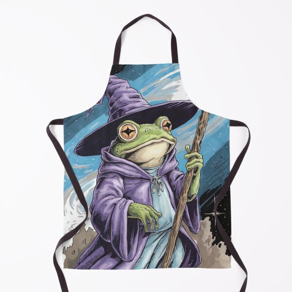 Item preview, Wise Wizard Frog Illustration designed and sold by FDRsLegs.