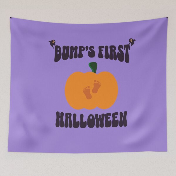Item preview,  Bump’s First Halloween - Groovy Pumpkin baby footprint Design for Moms-to-Be designed and sold by · GAMING SOUL ·.