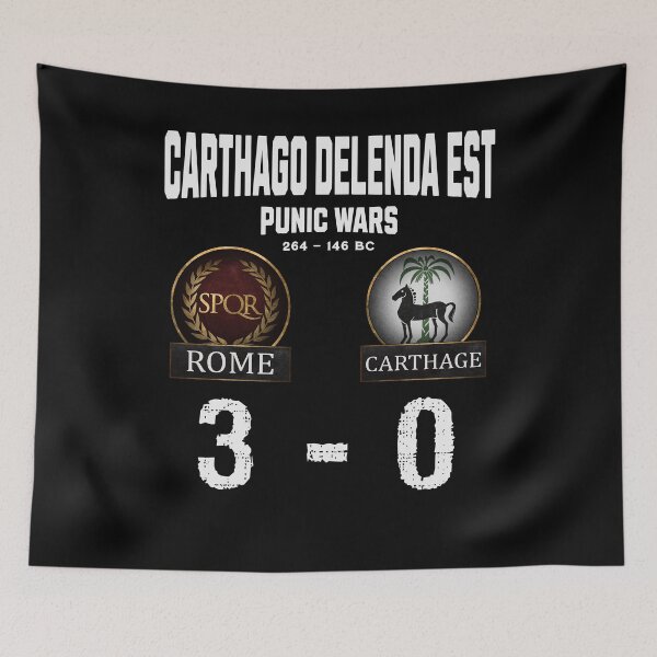 Item preview, Carthago Delenda Est Punic Wars Rome vs Carthage designed and sold by Agema Apparel.