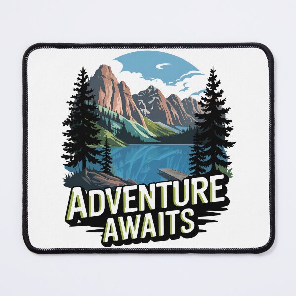 Item preview, Nature Lover: A beautiful mountain landscape with the quote "Adventure Awaits." designed and sold by George203.