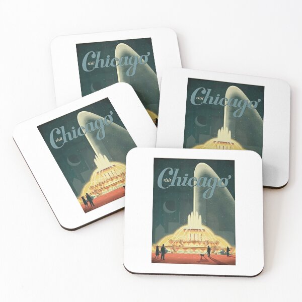Item preview, Chicago Vintage Travel Poster  Chicago Illinois | Visit Chicago designed and sold by TeeARTHY.