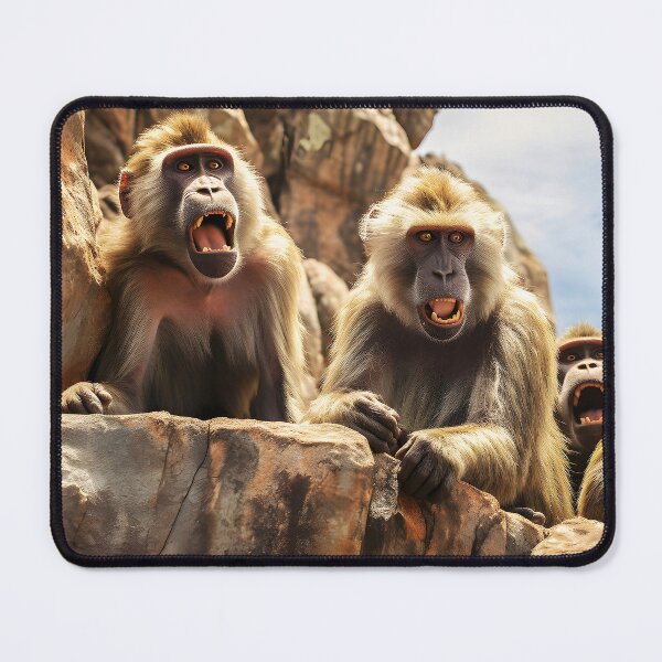 Item preview, Group of Baboons with expressive faces - Wildlife photo designed and sold by TheArtistOf2022.